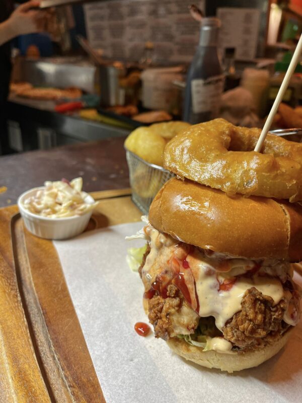 Buffalo Fried Chicken Burger